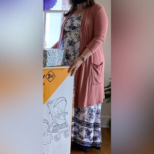 Peachy Pink Cardigan with Pockets!!